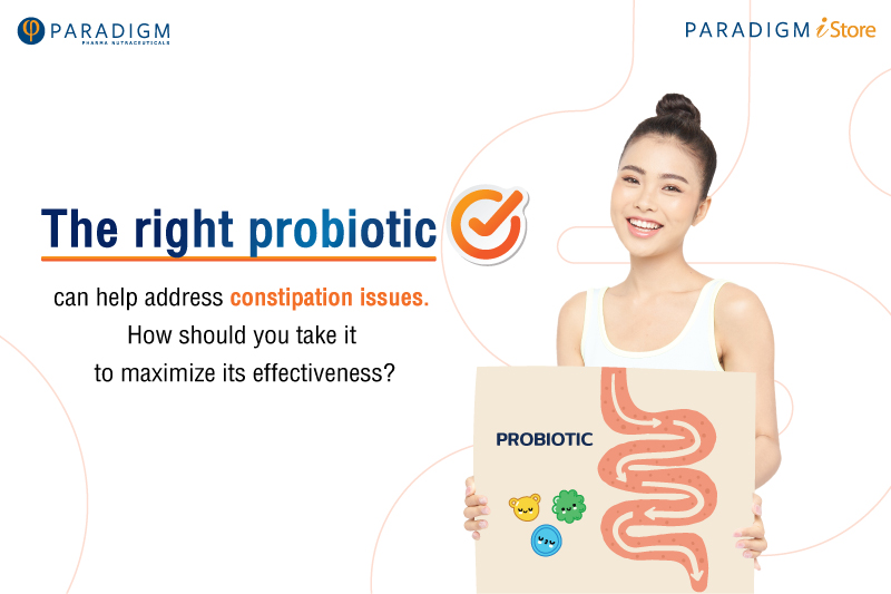 The right probiotic can help address constipation issues