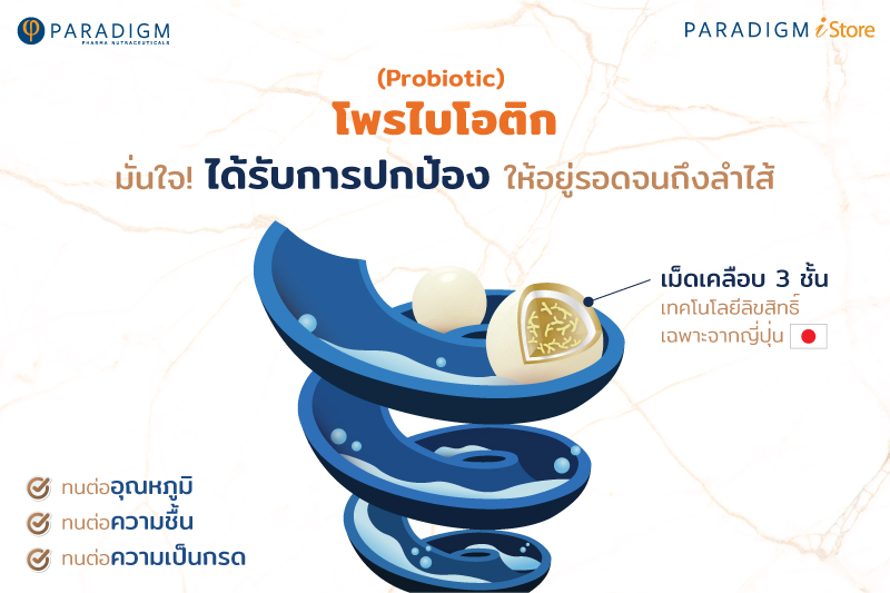 โพรไบโอติก (Probiotic) มั่นใจ! ได้รับการปกป้องให้อยู่รอดไปจนถึงลำไส้